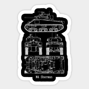 M4 Sherman | World War 2 Vehicle Blueprint Sticker